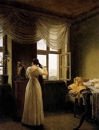 Georg Friedrich Kersting At the Mirror oil painting image